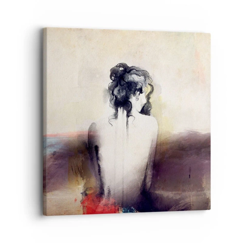 Tablou pe pânză - Linii moi, forme ovale - 30x30 cm