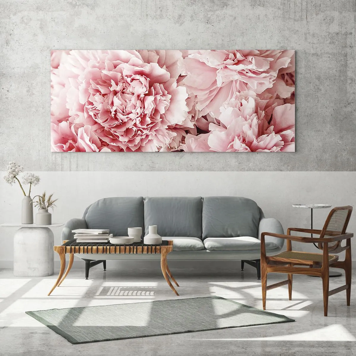Tablou pe sticlă - Visul roz - 100x40 cm