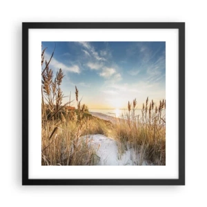 Poster în ramă neagră - Plaja de nord - 40x40 cm