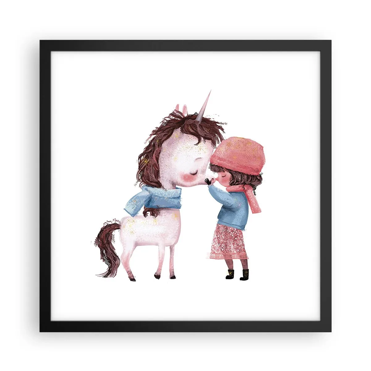 Poster în ramă neagră - O poveste de iarnă - 40x40 cm