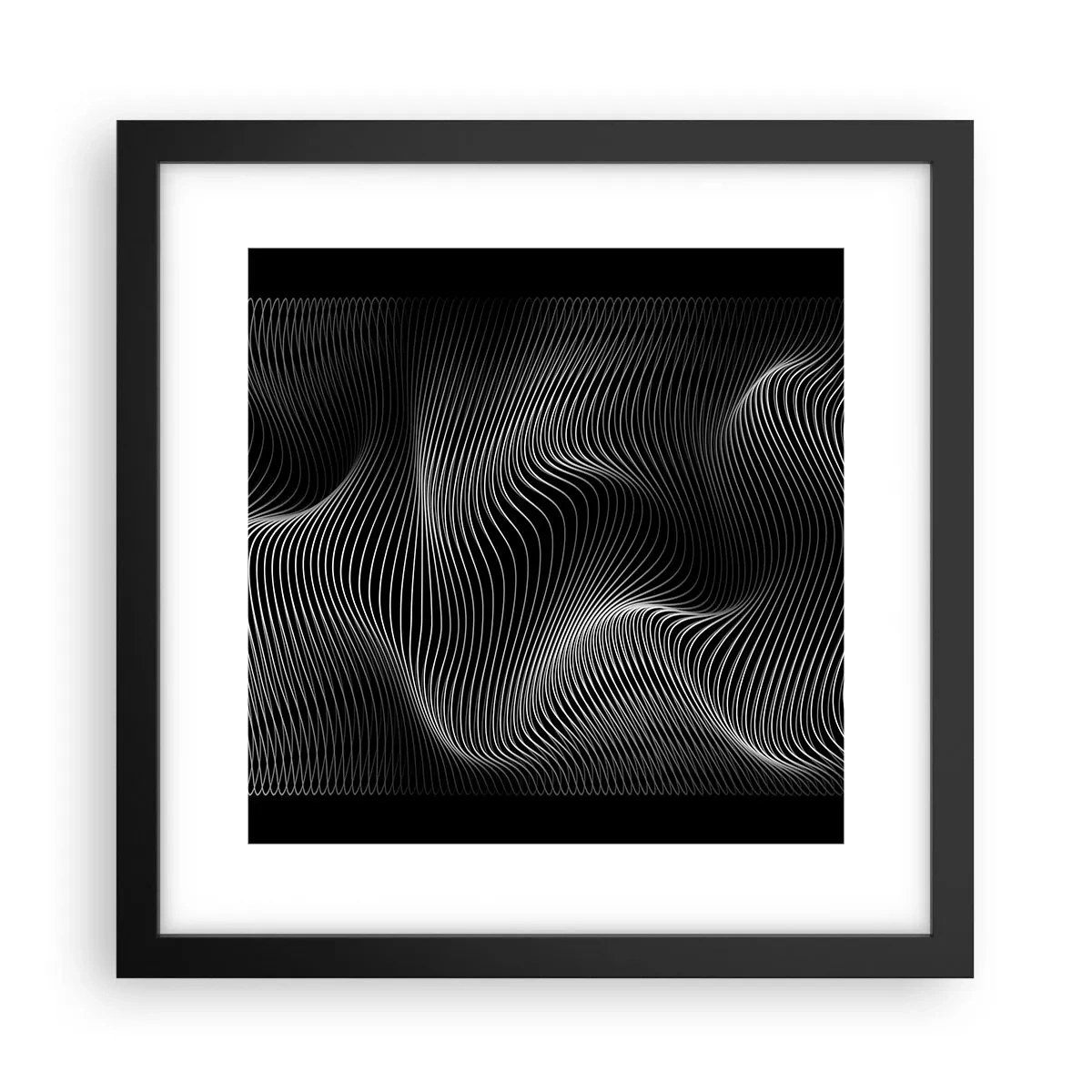 Poster în ramă neagră - Dansul luminii în spațiu - 30x30 cm