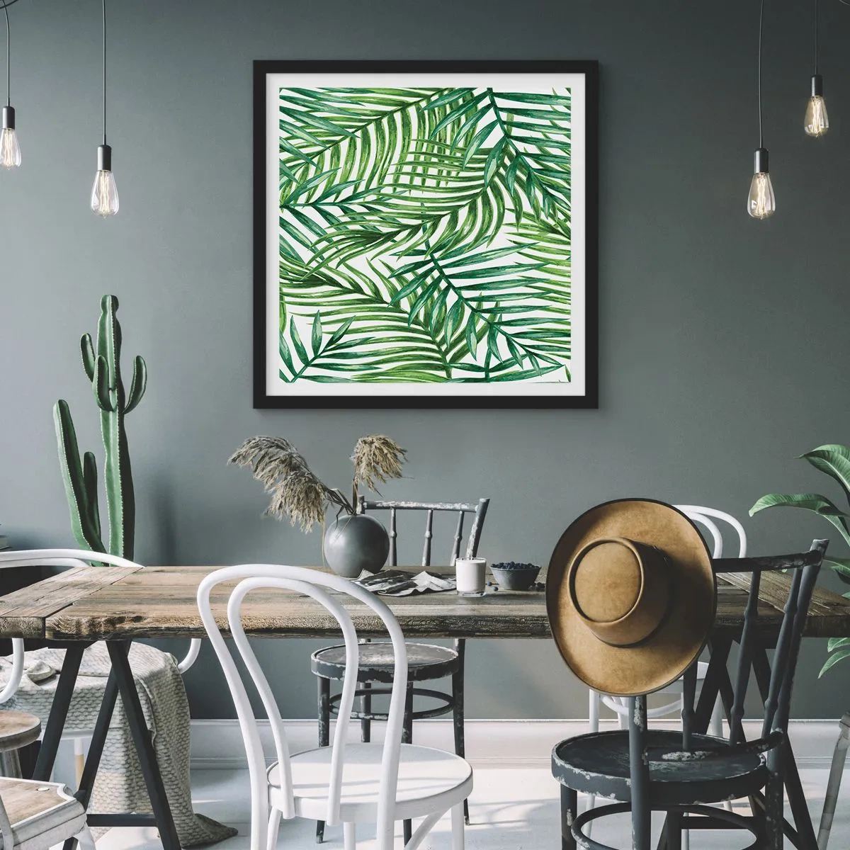 Poster în ramă neagră - Sub bolta verde - 50x50 cm