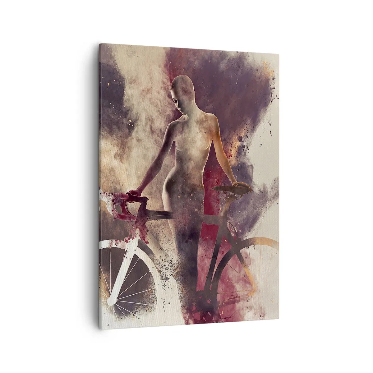 Tablou pe pânză - În forme de marmură sufletul ciclist - 50x70 cm