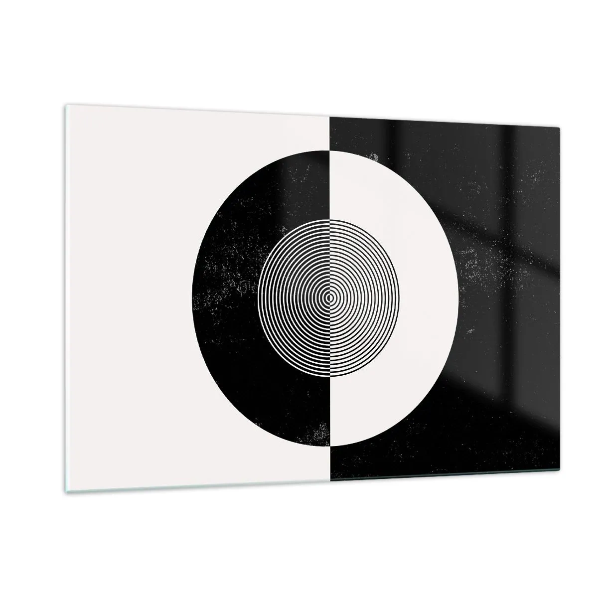 Tablou pe sticlă - Armonie în alb și negru - 120x80 cm
