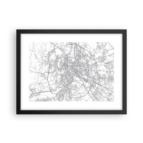 Poster în ramă neagră - Cerc roman - 40x30 cm