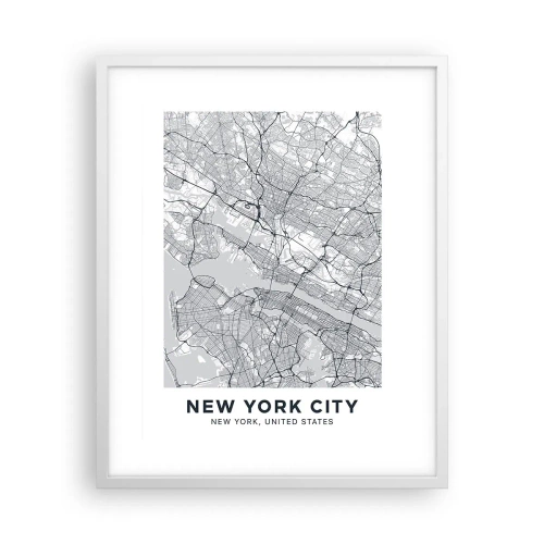 Poster în ramă albă - Anatomia unei metropole - 40x50 cm