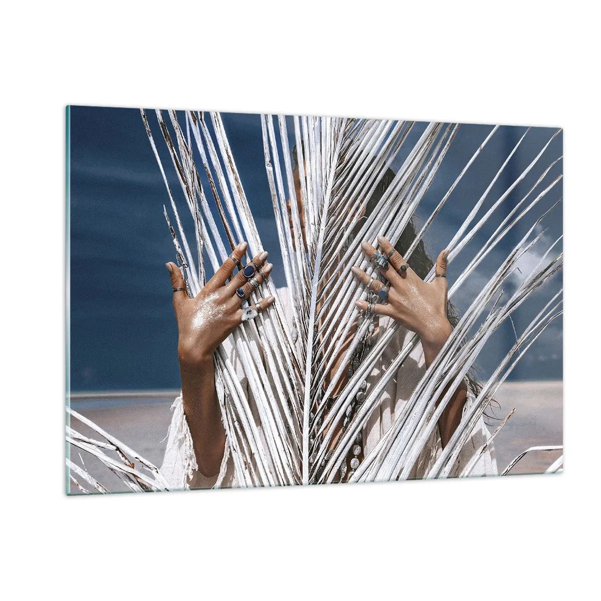 Tablou pe sticlă - Prietena șamanului? - 120x80 cm