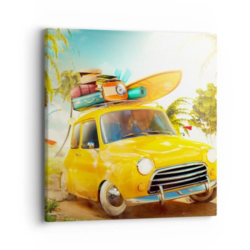 Tablou pe pânză - O călătorie pentru mai mult decât un zâmbet - 40x40 cm