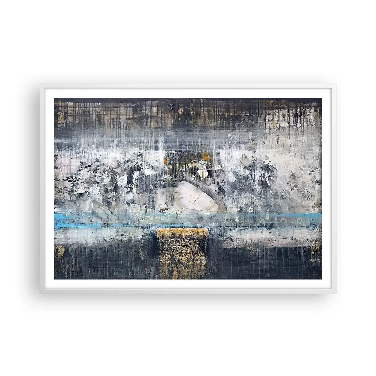 Poster în ramă albă - Ca pe gheață, ca pe asfalt - 100x70 cm