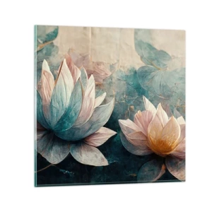 Tablou pe sticlă - Stele de lac - 30x30 cm