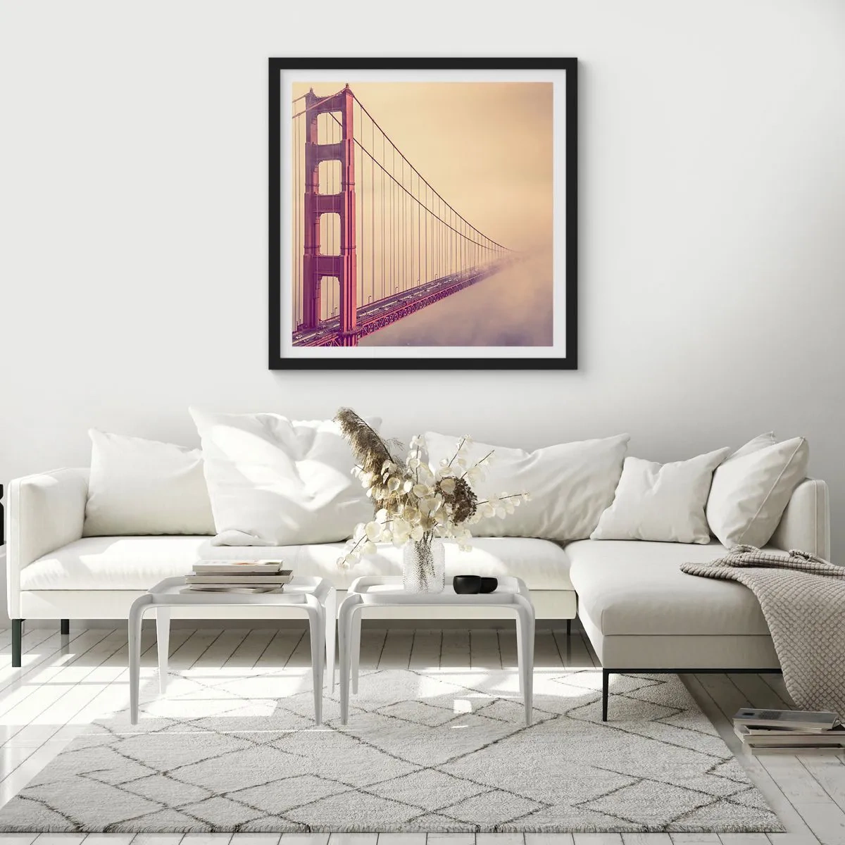 Poster în ramă neagră - Între cer și pământ - 30x30 cm