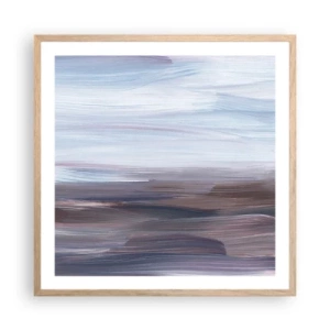 Poster în ramă de stejar deschis - Elemente: apă - 60x60 cm