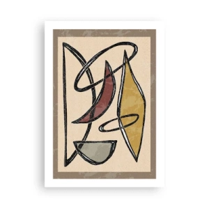 Poster - Compoziție - arcuri și ovale - 50x70 cm