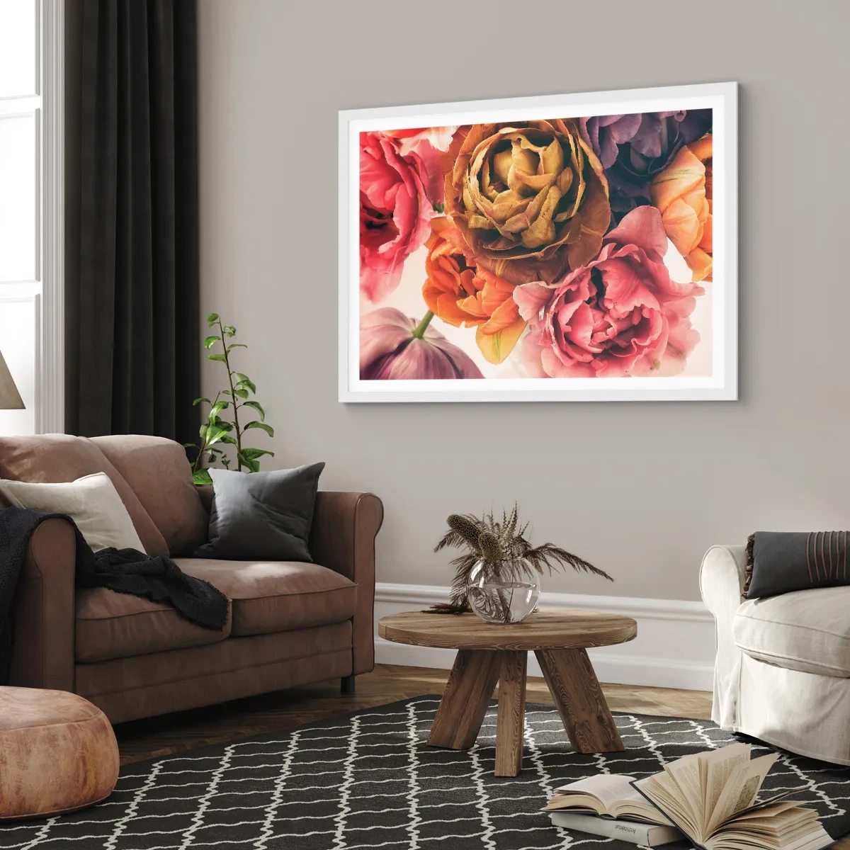 Poster în ramă albă - Sărbătorirea vieții - 100x70 cm