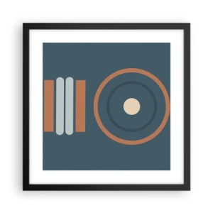 Poster în ramă neagră - Esența problemei - 40x40 cm