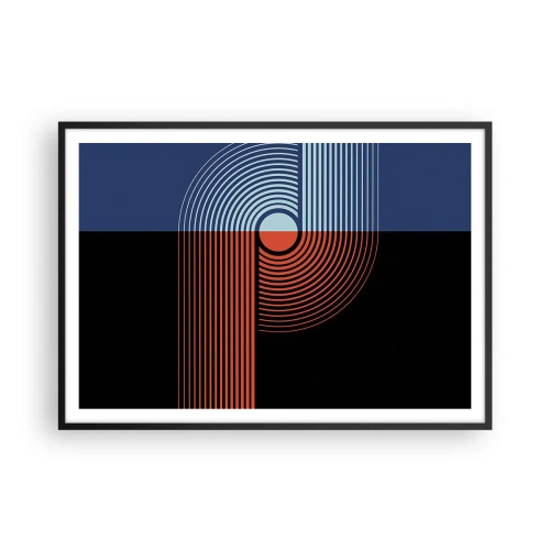 Poster în ramă neagră - Într-o îmbrăţişare geometrică - 100x70 cm