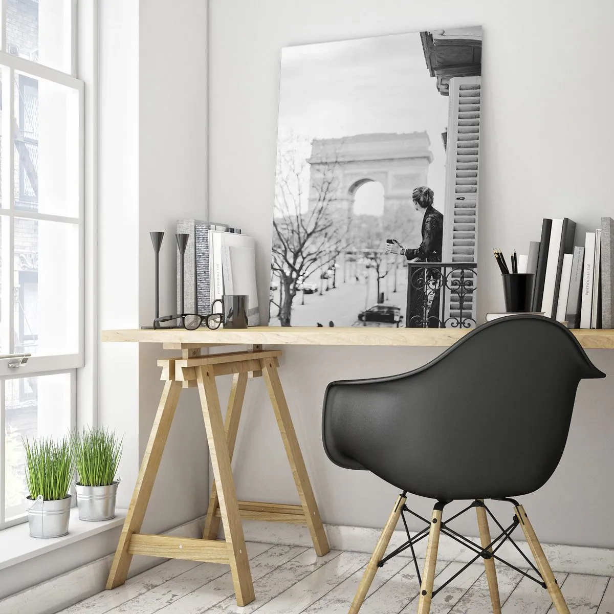 Tablou pe sticlă - Cameră cu vedere - 80x120 cm