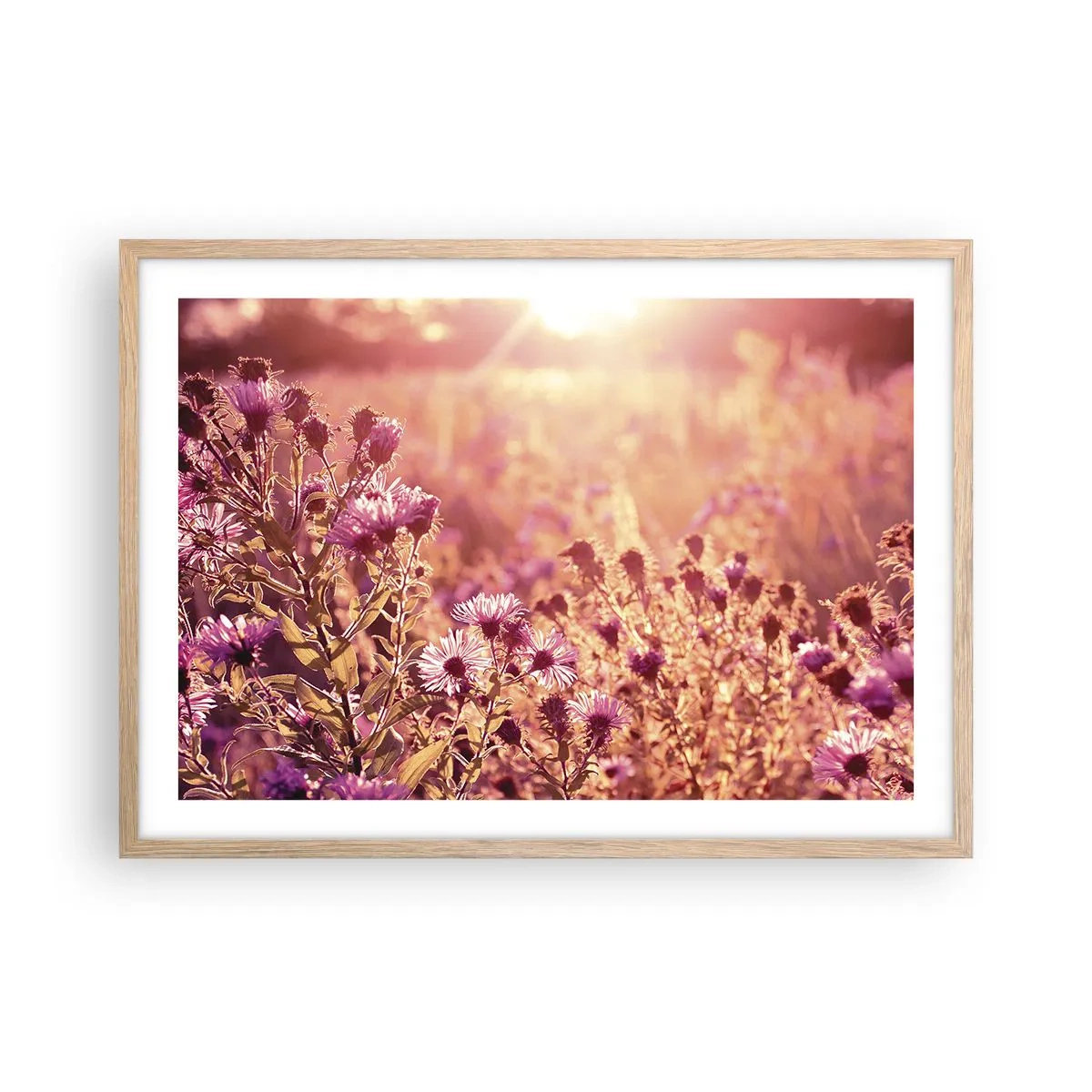 Poster în ramă de stejar deschis - Înainte ca vara să plece - 70x50 cm