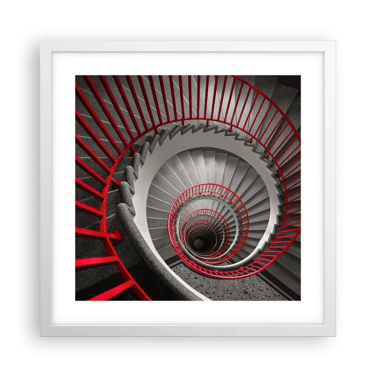 Poster în ramă albă - Jocuri arhitecturale - 40x40 cm