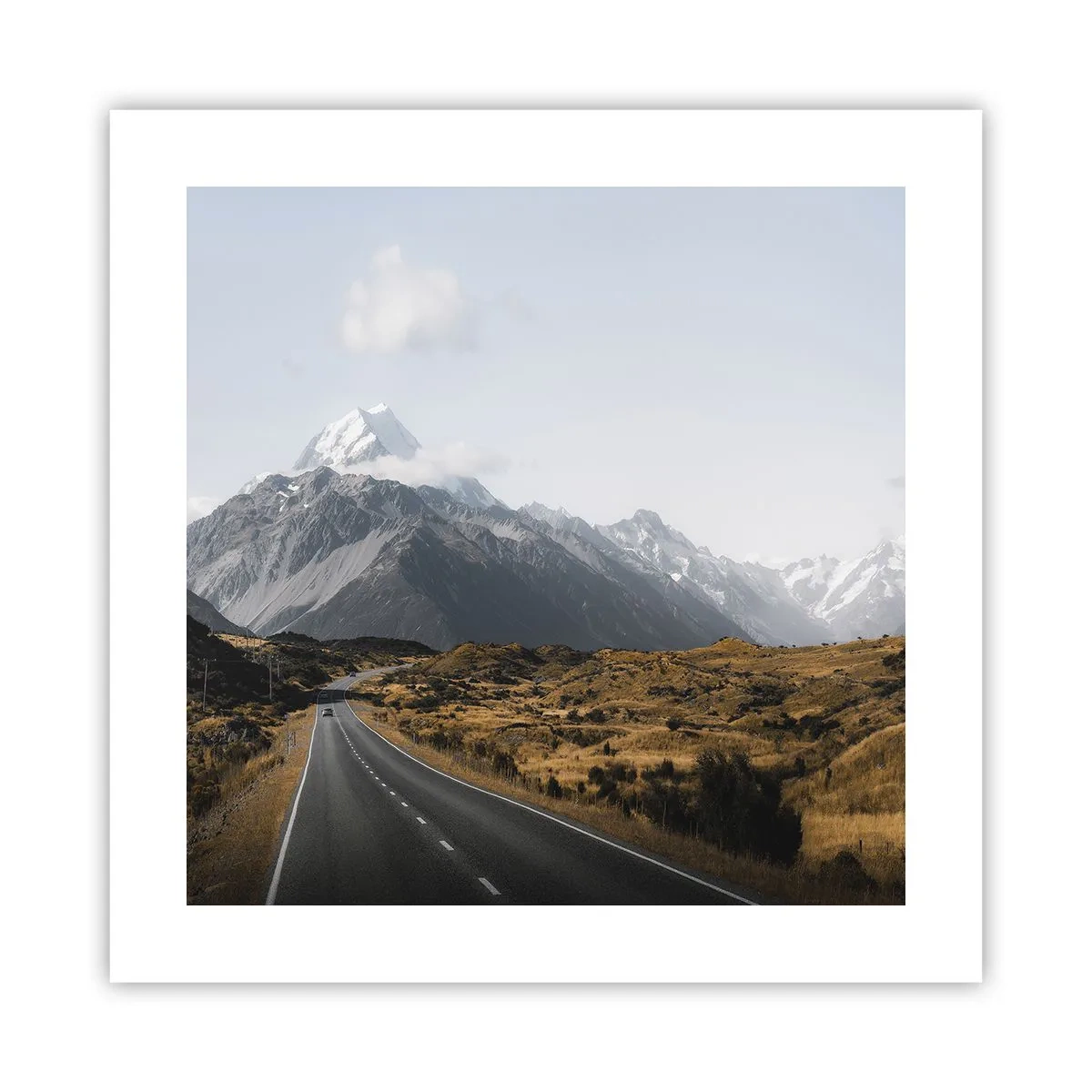 Poster - Drumul spre inima munților - 40x40 cm