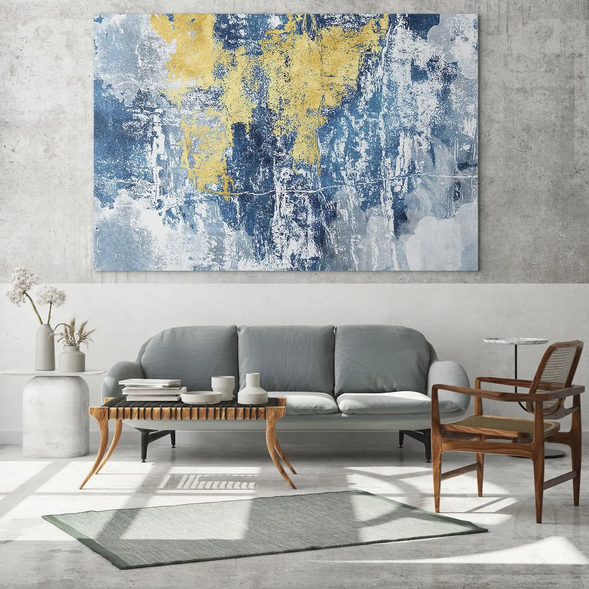 Tablou pe sticlă - Abstracție de vreme - 120x80 cm