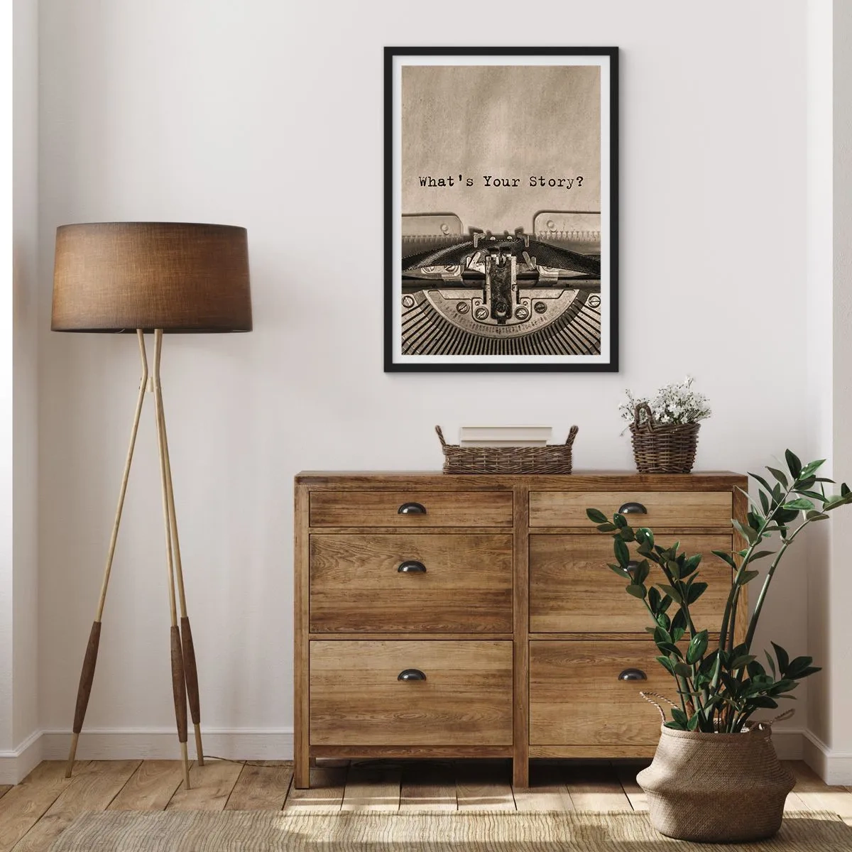 Poster în ramă neagră - Spune-mi - 30x40 cm