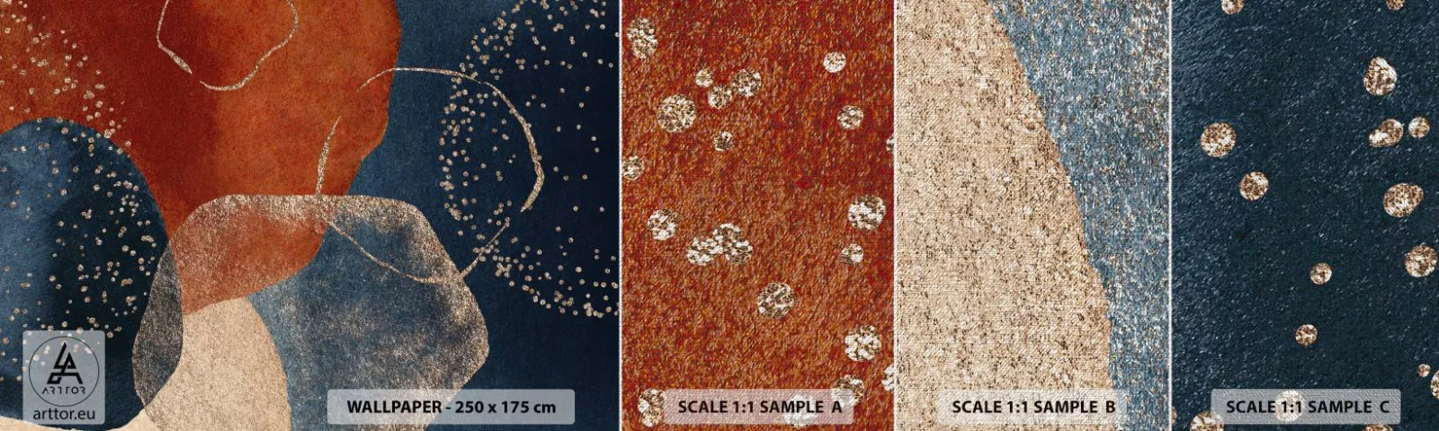 Mostră tapet Premium Canvas - Ușurința de a fi - Abstracția, Bucată, Artă Modernă - 100x30 cm