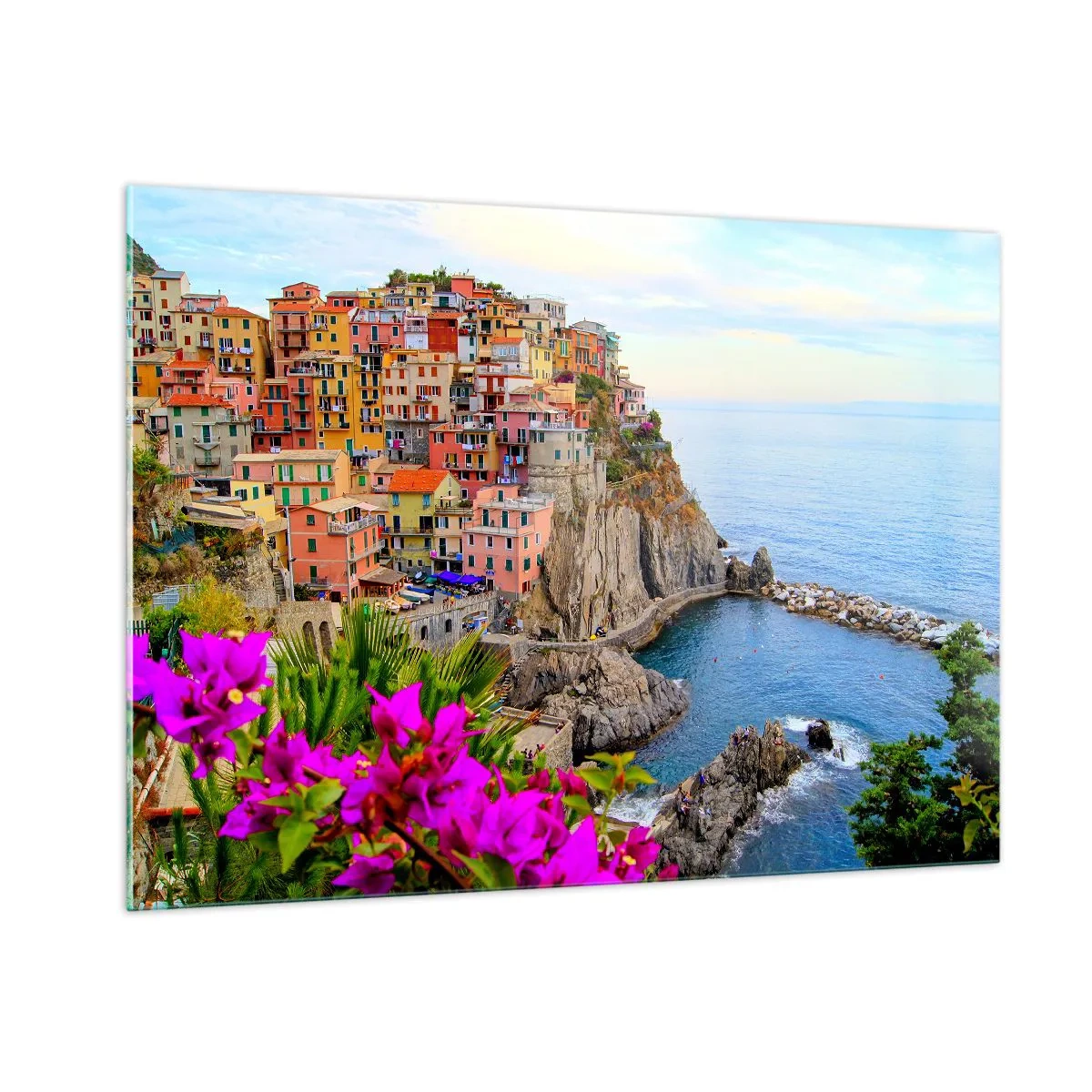 Tablou pe sticlă - Un oraș care râde - 100x70 cm