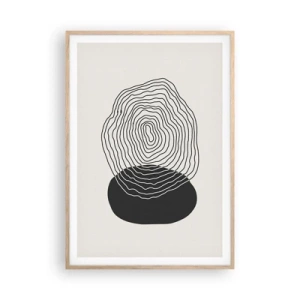 Poster în ramă de stejar deschis - Persistență și vibrațiile - 70x100 cm