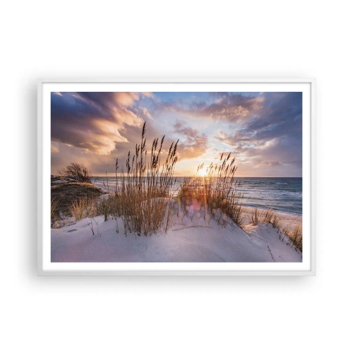 Poster în ramă albă - Adio soare și vânt - 100x70 cm