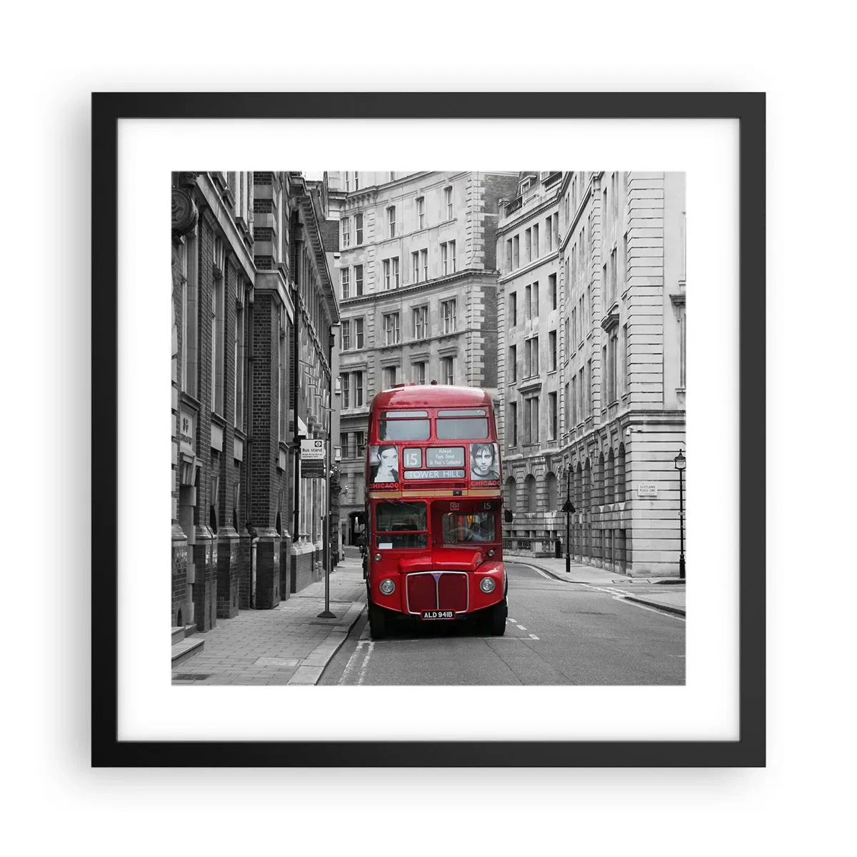 Poster în ramă neagră - Viața de zi cu zi nu trebuie să fie gri - 40x40 cm