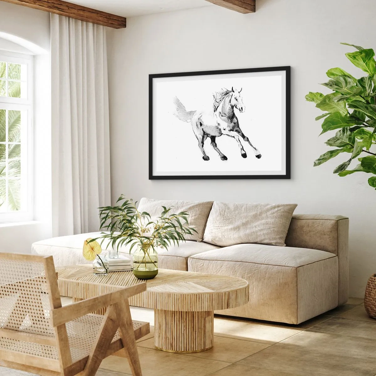 Poster în ramă neagră - Suflet neîmblânzit - 70x50 cm