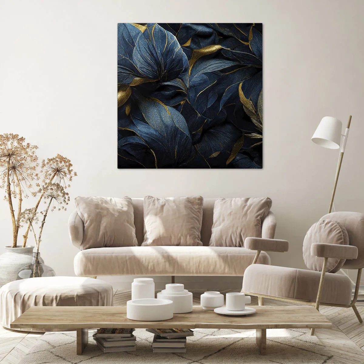 Tablou pe pânză - Căptușită cu aur - 50x50 cm