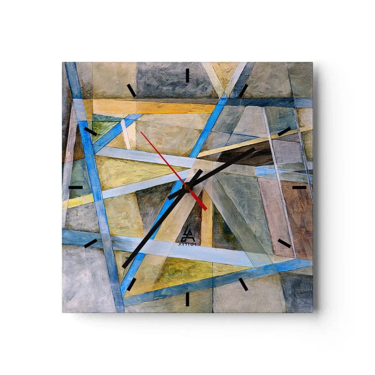 Ceas de perete - Ceas pe sticlă - Drept sau de-a curmezișul? - 40x40 cm