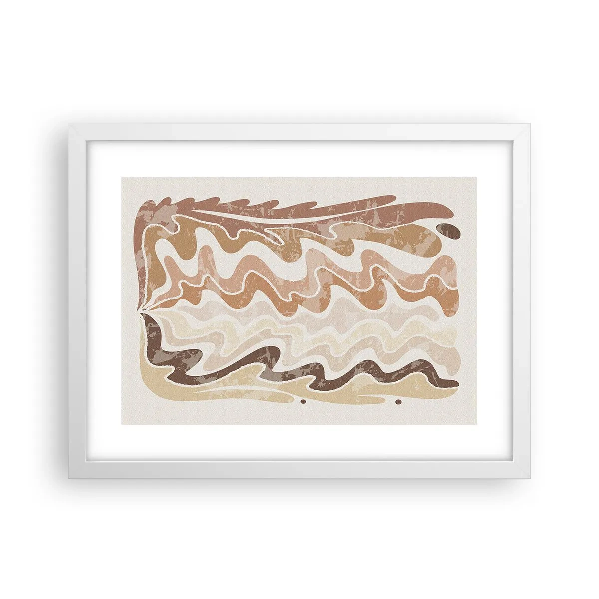 Poster în ramă albă - Energie bună - emoții bune - 40x30 cm