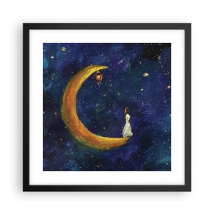 Poster în ramă neagră - Chemarea lumii - 40x40 cm