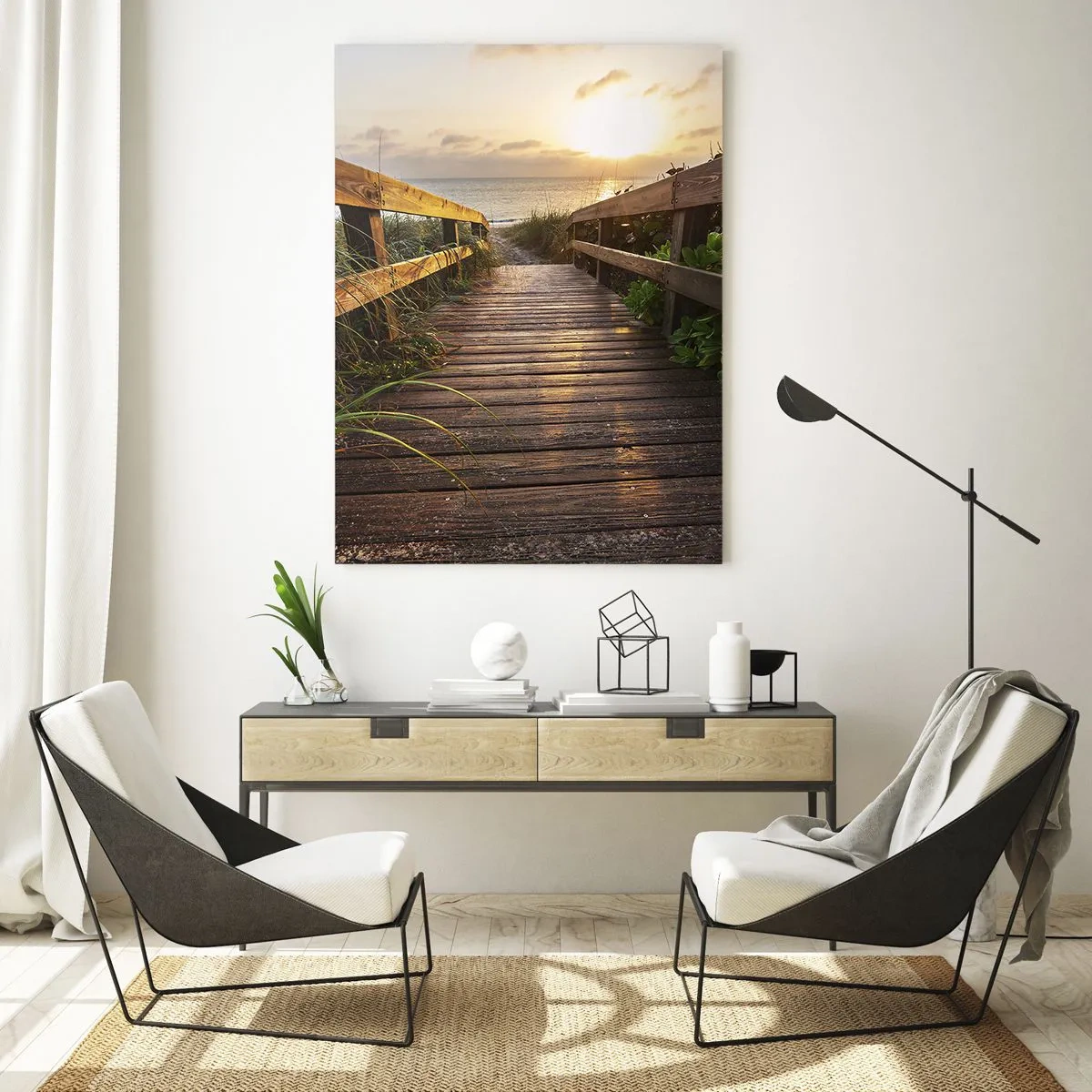 Tablou pe sticlă - Și direct la țărm - 50x70 cm