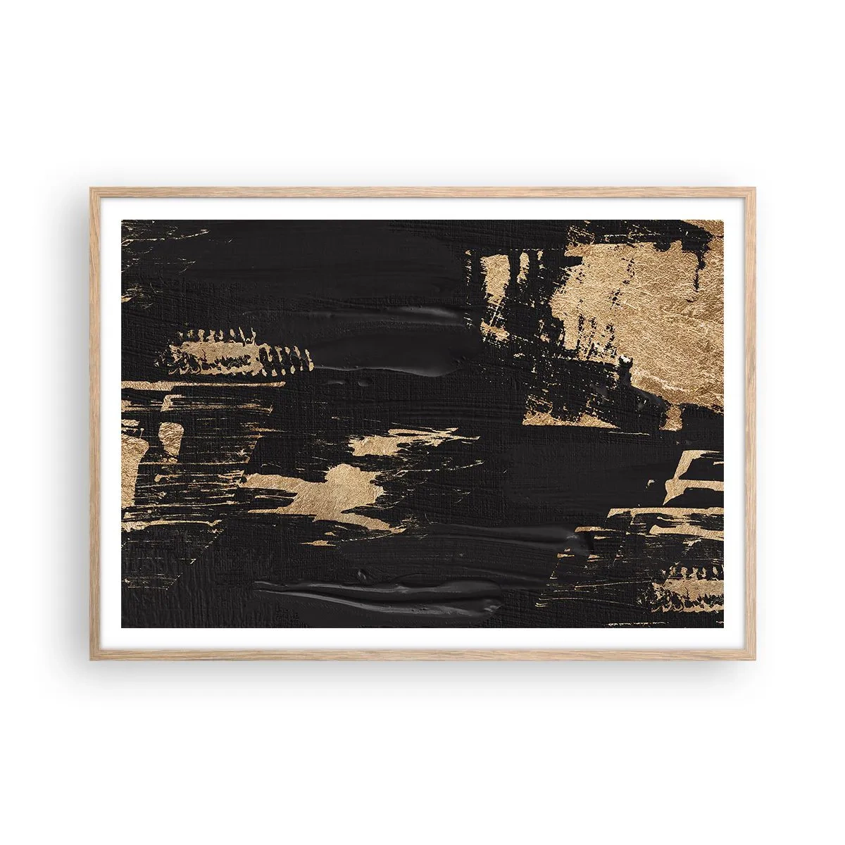 Poster în ramă de stejar deschis - O urmă de atingere - 100x70 cm