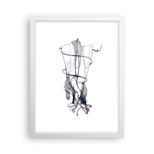 Poster în ramă albă - Un studiu al atingerii - 30x40 cm