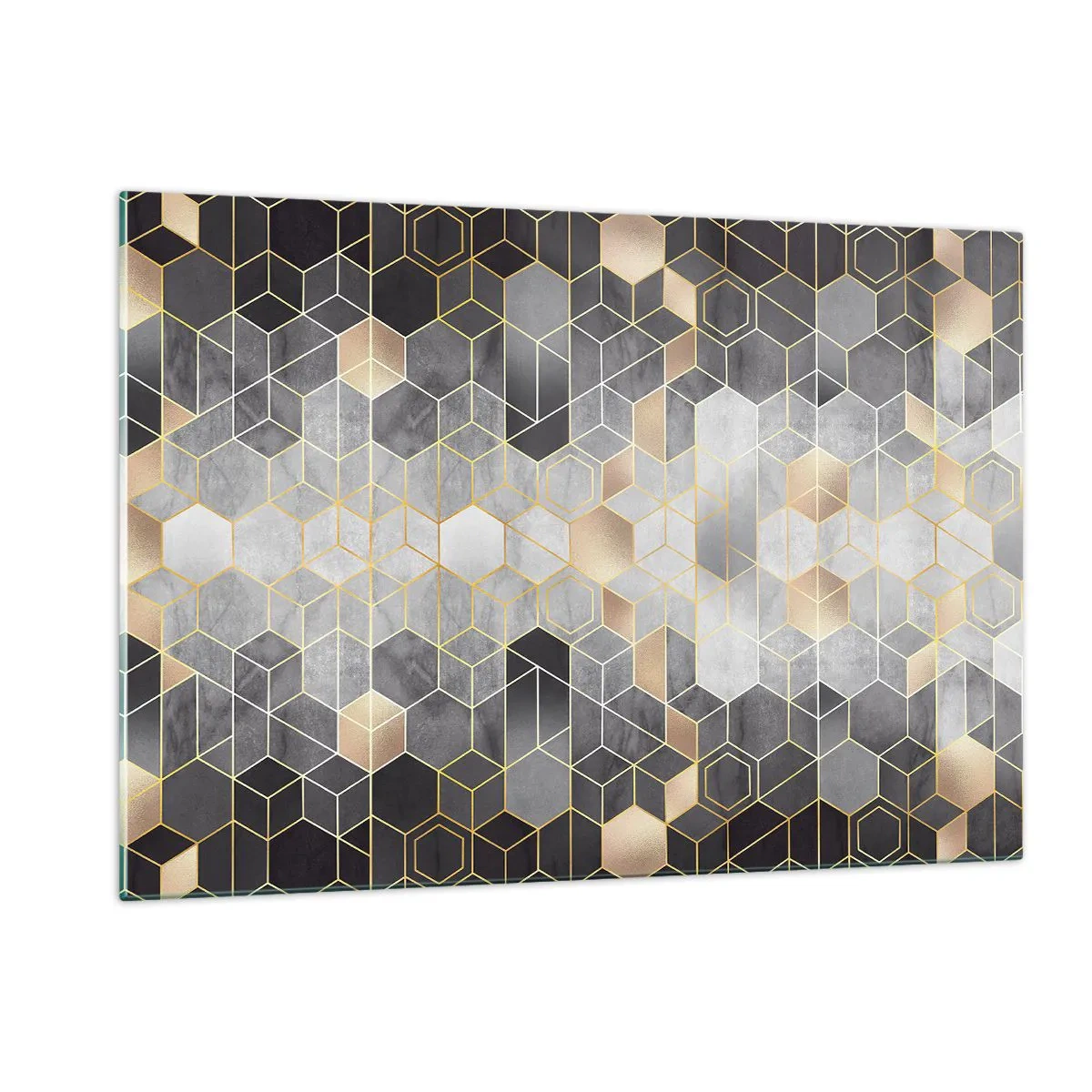 Tablou pe sticlă - Compoziție diamantată - 120x80 cm