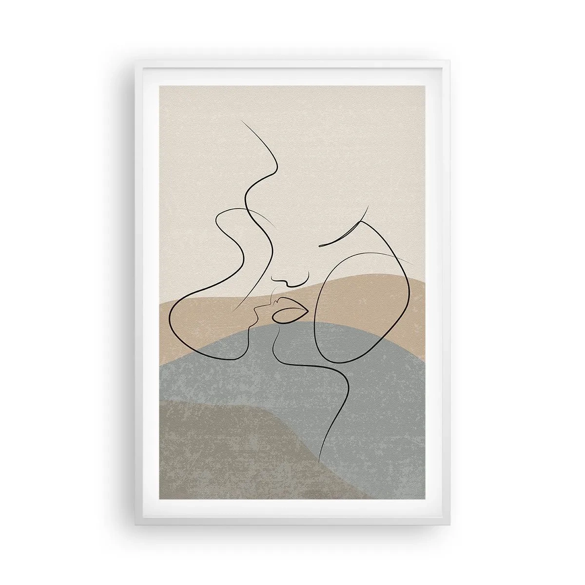 Poster în ramă albă - Ca o atingere de pensulă - 61x91 cm