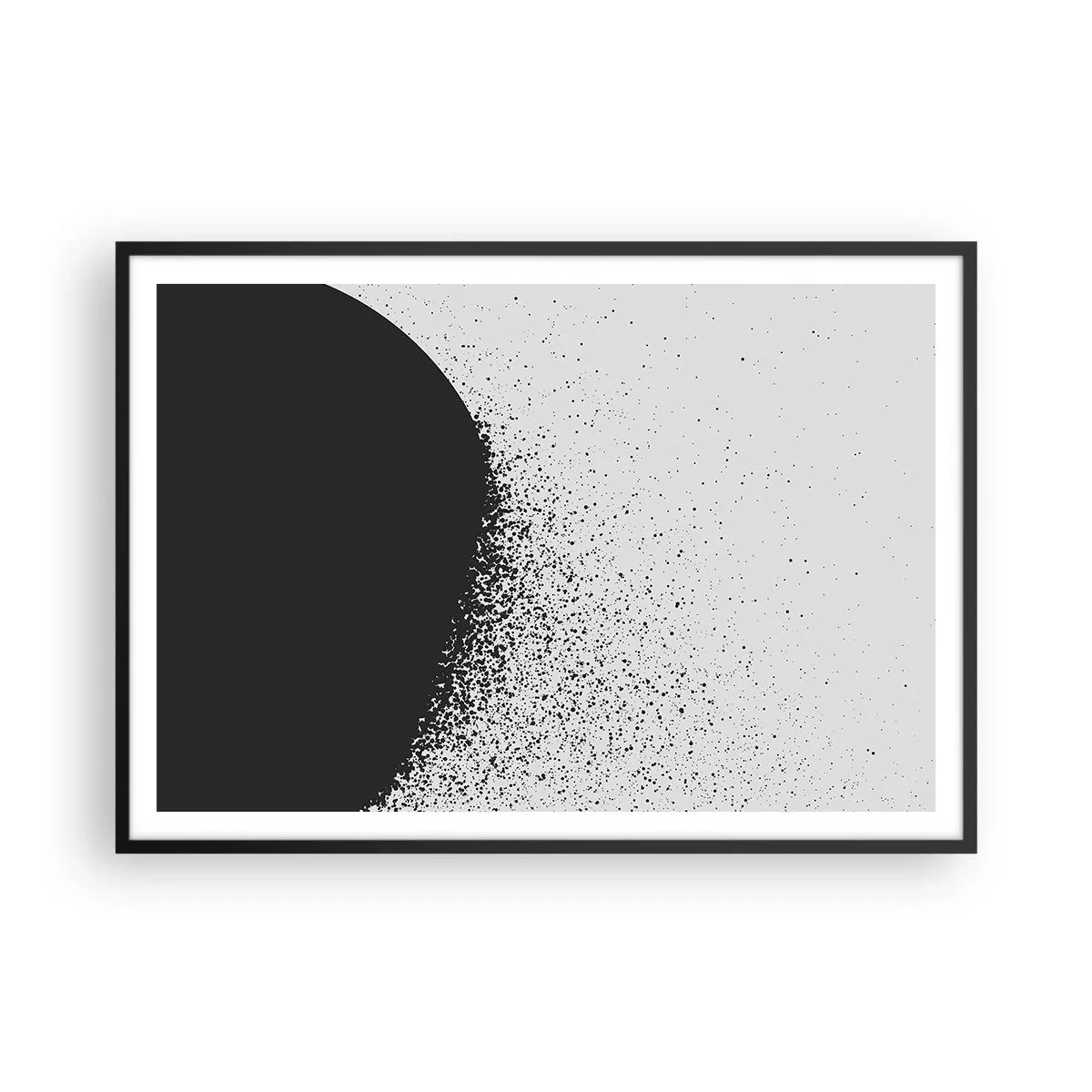 Poster în ramă neagră - Mișcarea particulelor - 100x70 cm