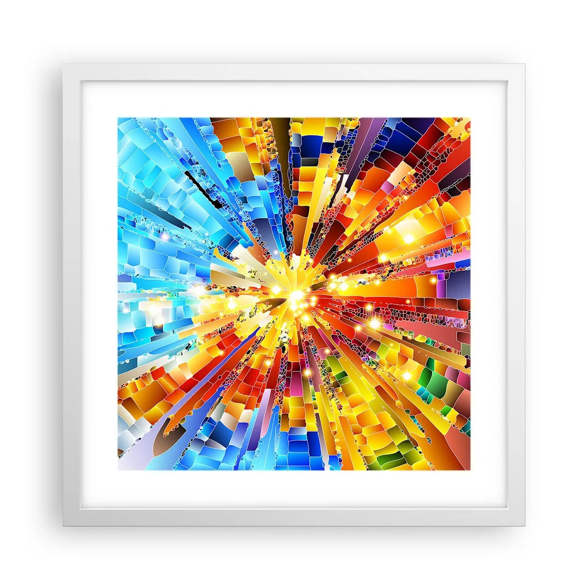 Poster în ramă albă - In medias res - 40x40 cm