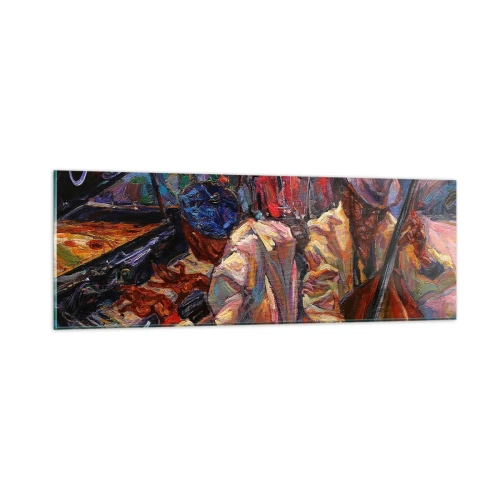 Tablou pe sticlă - Într-un ritm - 90x30 cm