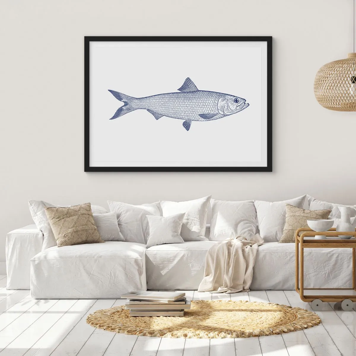 Poster în ramă neagră - Salutări din mările nordice - 40x30 cm