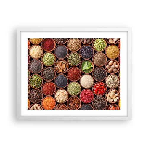 Poster în ramă albă - Toate gusturile lumii - 50x40 cm