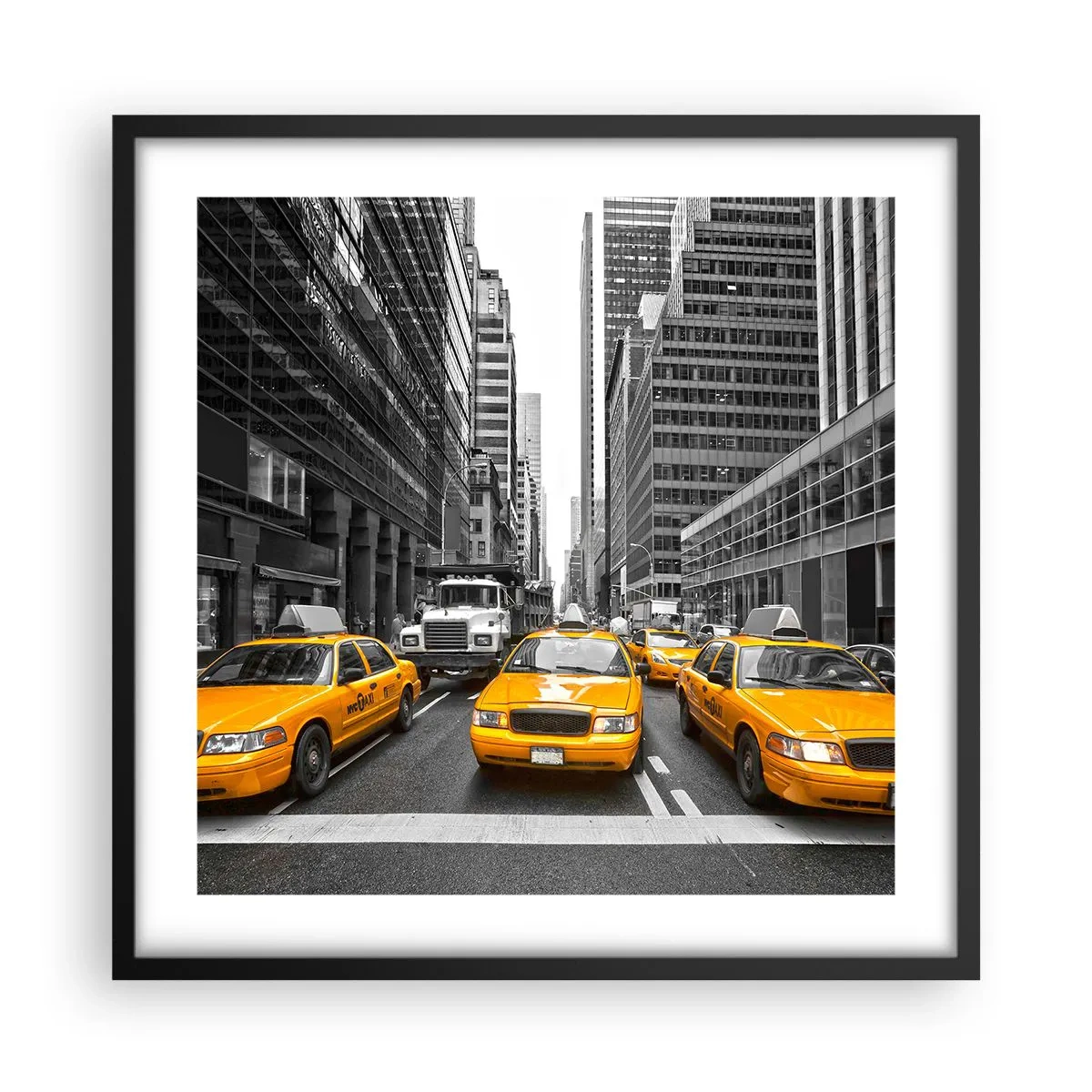 Poster în ramă neagră - Noi suntem cei care colorăm orașul - 50x50 cm