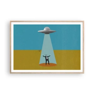 Poster în ramă de stejar deschis - Întâlnire de gradul III - 100x70 cm