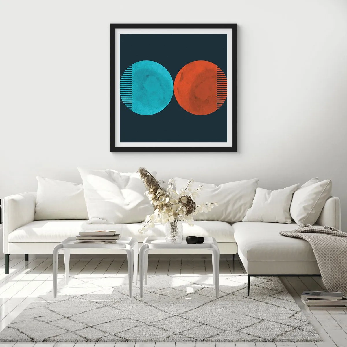 Poster în ramă neagră - Doar geometrie? - 30x30 cm