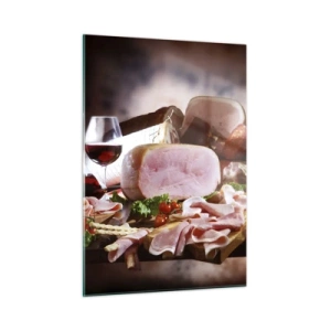 Tablou pe sticlă - Un vis culinar cu o carafă - 50x70 cm